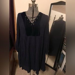 Renaissance Style Dress in Navy Blue